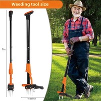 Outil de désherbage de jardin ; Désherbeur vertical manuel, durable, qui économise le travail, extracteur de racines et d'herbe