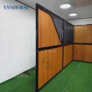Panneaux préfabriqués personnalisés pour box de chevaux Cadre en acier galvanisé Modulaire Pratique Façades d'écuries pour granges extérieures - Product Image 5