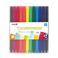 Lot de stylos feutres créatifs Offistar XF-W018 12 couleurs pour enfants, idéal pour l'école et la peinture à l'aquarelle