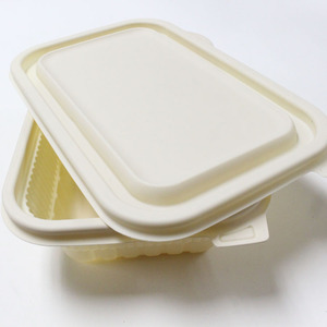 Corn starch food plate packaging recycle cutlery tray plastic