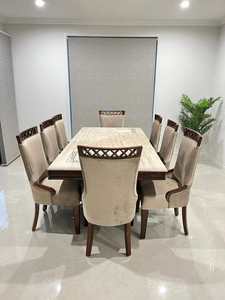 Juego de Muebles de Comedor de Diseño Vintage con Mesa Rectangular Moderna de Madera Sólida y Sillas a Juego, Aspecto Elegante - Product Image 2