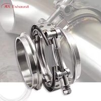 Offre Spéciale : Kit Complet d'Échappement MX en Acier Inoxydable SS304 avec Collier de Serrage V-Band à Démontage Rapide ou Standard et 2 Brides