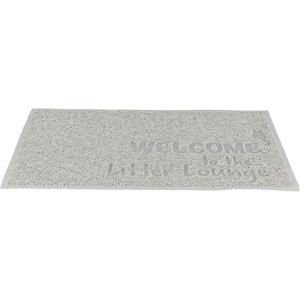 Tapis pour litière pour chat 40 x 60 cm gris clair, bac hygiénique pour chats - Product Image 1