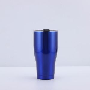 30oz 40oz Curved Stainless Steel Tumbler Vacuum Insulated <b>Double</b> <b>Wall</b> Mug Gradient Powder Coated with Lid - Product Image 3