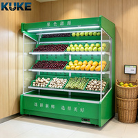Supermarkt Multideck Open Koelvitrine met Luchtscherm voor Groenten en Zuivel