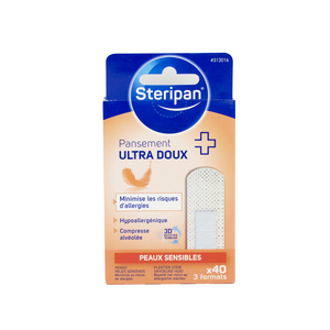 40 Cerotti per Pelli Sensibili - 3 Misure, Traspiranti, con Cuscinetto Assorbente 3D, Cerotti per Ferite e Pelli Sensibili - Product Image 1