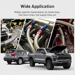 AN4 AN20<span class=keywords><strong>ท่อ</strong></span> CPE ถักสแตนเลสสตีลความแข็งแรงสูงทนทานการกัดกร่อนการส่งผ่านน้ำมันเชื้อเพลิงซ่อมยานยนต์ - Product Image 5