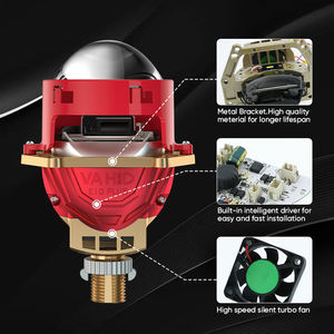 Kit de Reequipamiento de Faros Delanteros con Lente de Proyector Bi-LED de 3.0 y 2.5 Pulgadas, 6000K, Universal, H4, H7, H11, 9005, 9006, Lámparas LED - Product Image 3