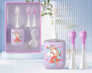 Spazzolino elettrico per bambini con setole morbide, impermeabile IPX7, divertente a forma di cartone animato per sorrisi sani - Product Image 6