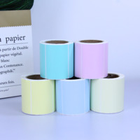 Étiquettes autocollantes rectangulaires en papier thermique imprimé sur mesure, imperméables, couleur pleine, pour l'emballage des boissons