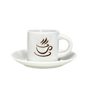 Hamning sıcak satış zarif süblimasyon Espresso seti tepsi toptan süblimasyon boşlukları ile 4 oz kahve kupalar
