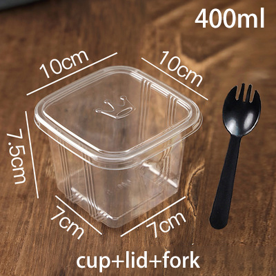 Tasse + couvercle + fourchette
