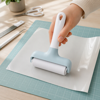 Rouleau presseur en caoutchouc pour vinyle, outil de déroulement de papier pour le quilting, le transfert de vinyle Cricut et l'étalement de matériaux de bricolage