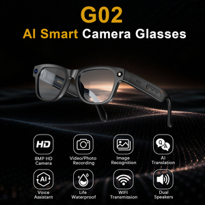 Gafas Inteligentes G02AI con Altavoz, Traducción IA en Tiempo Real, Resistencia al Agua IP65, Reproductor <span class=keywords><strong>de</strong></span> Fotos y Videos, Reproductor <span class=keywords><strong>de</strong></span> Música, Llamadas Telefónicas - Product Image 2