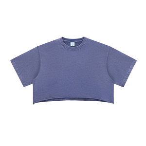 Completo Set Coordinato <span class=keywords><strong>Donna</strong></span> 2026: T-Shirt Vintage in Cotone French Terry Effetto Acido e Shorts Cropped Stile Hip Hop Streetwear - Nuova Collezione Hot per Ragazze - Product Image 3