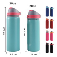 Bouteille isotherme grande capacité en acier inoxydable 304, avec couvercle 2-en-1 à paille rabattable et double fonction de boisson, avec poignée, tasse à fruits portable pour l'extérieur
