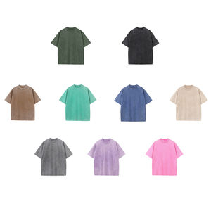 T-shirt unisexe vintage style streetwear avec logo personnalisé, lavage à l'acide, 200 g/m², 100 % coton, coupe classique, col rond, délavé au soleil - Product Image 2