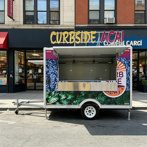 DOT CE Square Stainless Steel Towable Food Trailer Fully Equipped <b>Soft</b> <b>Serve</b> <b>Machine</b> Ice Cream Hot Dog Fast Business Snack Food - Product Image 5