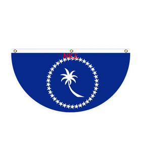 Bandera de las Islas Turquesas y Caicos, Bandera de Abanico Semicircular con Diseño Personalizado para el Hogar, Porche, Fiestas Deportivas, Cafetería, Bar, Reuniones al Aire Libre - Product Image 2