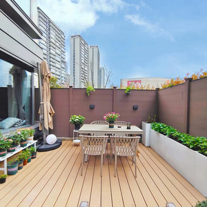 Coextrusión plata <span class=keywords><strong>gris</strong></span> exterior Wpc Decking azulejos madera plástico empalme <span class=keywords><strong>suelo</strong></span> para <span class=keywords><strong>patio</strong></span> terraza <span class=keywords><strong>Patio</strong></span> - Product Image 4