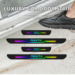 Autocollants de seuil de porte de voiture en plastique noir, style professionnel/luxe, anti-rayures, accessoires de véhicule, bande de protection de seuil, protection de pare-chocs automobile - Product Image 2
