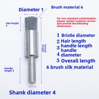 Brosse de polissage plate en fil abrasif modèle XQ pour le débavurage de fentes métalliques, en carbure de silicium, pour alliage d'aluminium, type stylo, Chine