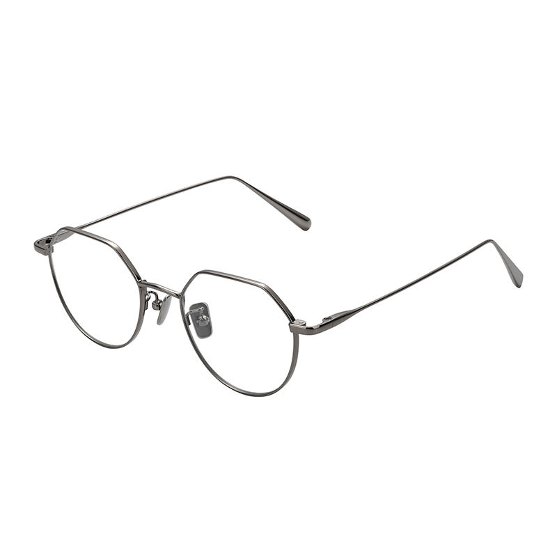 新しいファッションメタルヴィンテージポリゴンメガネフレーム光学眼鏡