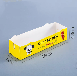 Caja de Embalaje de Papel Personalizada OEM <span class=keywords><strong>para</strong></span> Hot Dogs, Contenedor de Comida <span class=keywords><strong>para</strong></span> Llevar, Embalaje de Alimentos <span class=keywords><strong>para</strong></span> Corn Dogs Coreanos - Product Image 4