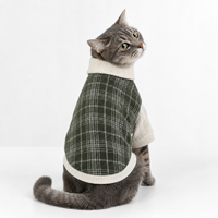 Vêtements pour animaux de compagnie de haute qualité personnalisés, veste à col roulé en tissu écossais vintage, vêtements d'hiver chauds, design personnalisé, vêtements pour animaux de compagnie