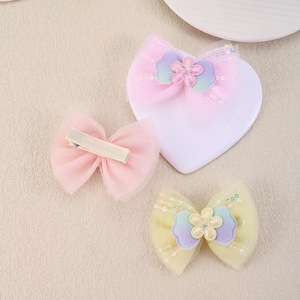 Factory Wholesale Cute Children Sequined Bow Kid <strong>Hairgrips</strong> Flowers Hair Clip Accessories Gift Set Girl Cartoon Hair Clip Set - Product Image 3