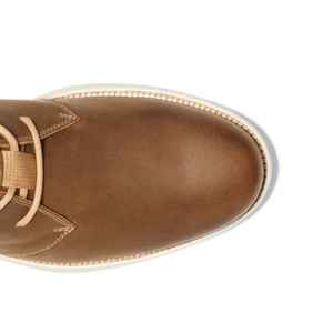 Giày Chelsea Chukka da PU nâu chống trơn, kiểu dáng miền Tây, giày cổ ngắn thông thường, có dây buộc, thoáng khí mùa đông - Product Image 4