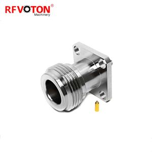 Conector Coaxial RF Impermeable de 17.5mm con Montaje de Brida Cuadrada, 4 Orificios, Tipo N Hembra, para Cable RG316 - Product Image 4