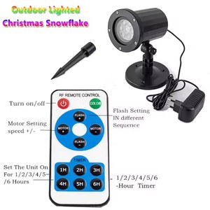 Aopu 4*1W RGBW hoặc trắng không thấm nước ngoài trời thắp sáng giáng sinh bông tuyết chiếu ánh sáng - Product Image 2