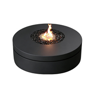 PANSEE True Fire BBQ Estufa/Mesa de Exterior Moderna Independiente para Villa, de Leña/Gas/Alcohol/Atomización, con Núcleo Personalizado de 1200mm
