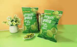 Snack di Marca Cinese Leader, Fornitura Diretta dalla Fabbrica, Palline Pop al Gusto di Basilico a Basso Contenuto Calorico, <span class=keywords><strong>Cibo</strong></span> Soffiato <span class=keywords><strong>Gourmet</strong></span> Non Fritto e Salutare - Product Image 3
