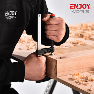 50mm Throat Inch DIN F <span class=keywords><strong>Clamp</strong></span> alat tukang kayu dengan pegangan plastik A3 baja 300mm Max Buka - Product Image 5