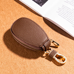 PU Leather Key Holder Minimalist Keychain Case <b>Wallet</b> Key Storage Case Key <b>Protector</b> Large-Capacity Multifunctional Storage Bag - Product Image 4