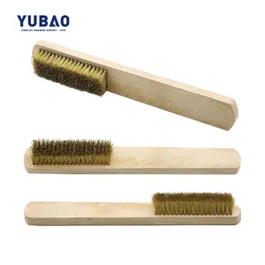 Polishing Wood Handle Copper Stainless Steel Buffing Polishing Brushes Set For Tools Wire Brush