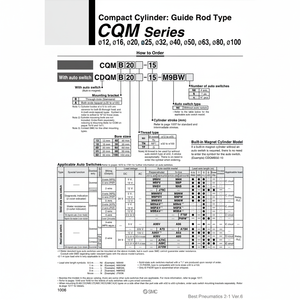 Pièces pneumatiques compactes de cylindre CQMA80-75 de SMC Pneumatics - Product Image 1