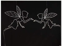 Nouvelle mode ailes d'ange fleur fée lustre décoration de plafond de mariage.