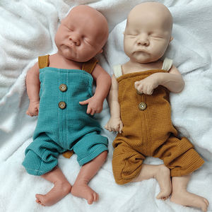 Ongeverfde/Geschilderde 18 "Herboren Pop Vol Siliconen Pop Voor Kinderen Afgewerkt Realistische Slapende Babyjongen Gewogen Wedergeboorte Baby Cadeau - Product Image 4