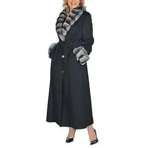 2022 New Arrival Latest Design Winter Coats And Jackets Customize Fur Long Women Women's Cashmere Coat