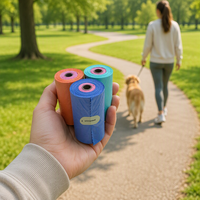 Eco-clean Custom 2 Kleuren Poepzakjes Dierenpoepzakjes EPI Ecologisch Verantwoorde Hondenpoepzakjes Op Maat Bedrukt Hondenpoepzakjes