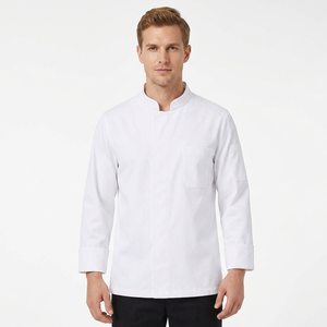 Chaqueta de Chef Personalizable 100% Algodón Manga Larga Transpirable Ropa de Cocina con Logotipo Fabricante OEM Suministro al por Mayor - Product Image 1