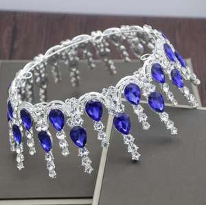 Tiaras y coronas Vintage de Reina real para hombre y mujer, diadema, adornos para el pelo, joyería para el cabello de boda, novedad de 2020 - Product Image 2