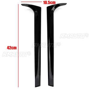 A Pair Gloss Black Rear Window Side Spoilers Glossy Canard Canards <b>Splitter</b> for VW Polo MK6 2018+/MK5 2011-2017 Car Styling - Product Image 3