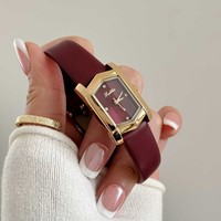 Reloj de Pulsera de Cuarzo Retro de Lujo para Mujer, 3BAR Resistente al Agua, Correa de Cuero, Caja Moderna de Aleación, Movimiento Seiko, Esfera con Indicadores de Diamantes de Imitación