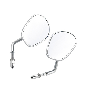 Espejos retrovisores metálicos Retro para motocicleta Harley Sportster Dyna, espejo lateral convexo de visión amplia, acabado cromado - Product Image 6