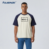 T-shirts unisexes 200 GSM 100% coton biologique, logo personnalisé, coupe oversize, grandes tailles, manches raglan, gaufré uni, style chinois
