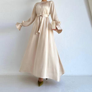 dames mode intérieur ouvert 2 pièces ensemble à manches longues dubaï turquie Ramadan abaya musulman longue <span class=keywords><strong>robe</strong></span> pour les femmes - Product Image 1